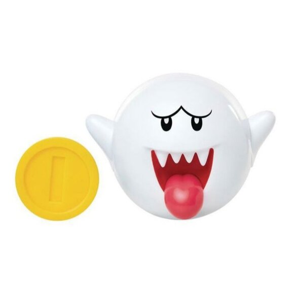 Nintendo 4" Boo with Coin Figure White - Picture 4 of 4